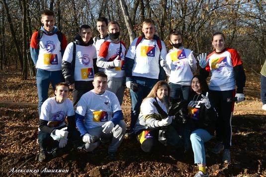 Волонтеры на экологическом забеге от Ростелеком